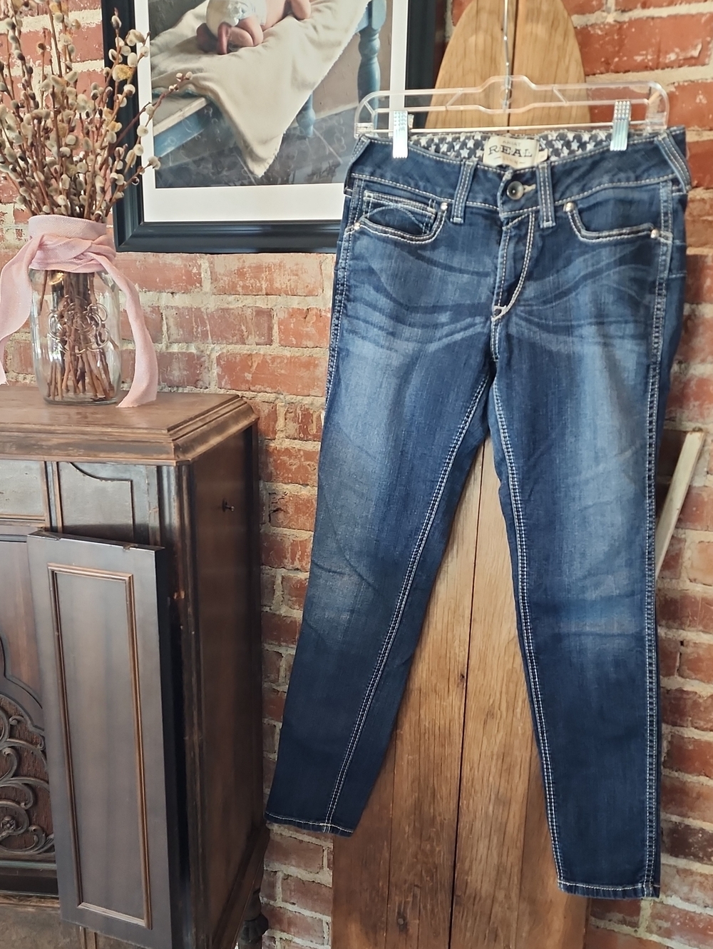 Ariat Dark Blue Skinny Jeans with Contrast Stitching